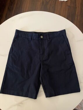 Volcom Men's Navy Flat-Front Cotton Shorts